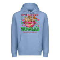 Colony Blue tis the season for tamales tama la la la Premium Hoodie - MaliasSmallBusiness