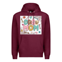 Burgundy dog mom Premium Hoodie - MaliasSmallBusiness