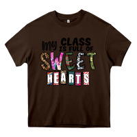 Chocolate Brown my class ısfull of sweet hearts Heavy Core Tee - CowhideDigitalArt