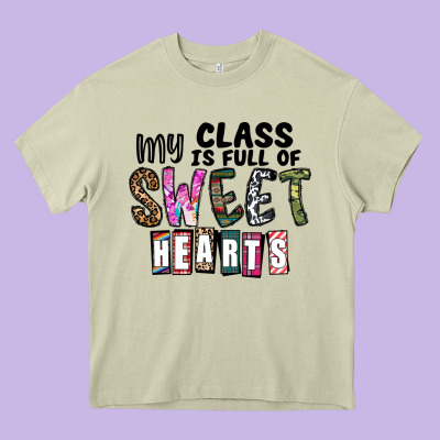 My Class ısfull Of Sweet Hearts Heavy Core Tee Designed By Cowhidedigitalart