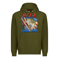 Army Green reel cool dad Premium Hoodie - MaliasSmallBusiness