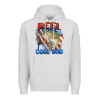 Dove Grey reel cool dad Premium Hoodie - MaliasSmallBusiness
