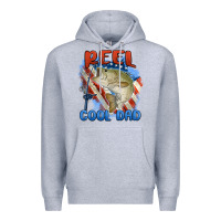 Heather Grey reel cool dad Premium Hoodie - MaliasSmallBusiness