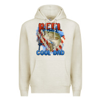 Oatmeal Heather reel cool dad Premium Hoodie - MaliasSmallBusiness