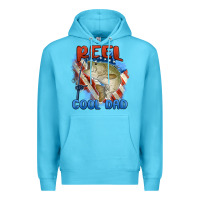 Ocean Blue reel cool dad Premium Hoodie - MaliasSmallBusiness