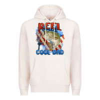 Pale Pink reel cool dad Premium Hoodie - MaliasSmallBusiness