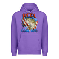 Purple reel cool dad Premium Hoodie - MaliasSmallBusiness