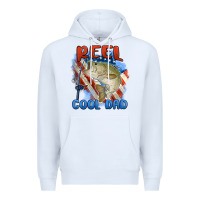 White reel cool dad Premium Hoodie - MaliasSmallBusiness