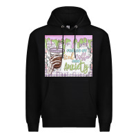 Black fueled by iced coffee and anxiety Premium Hoodie - MaliasSmallBusiness