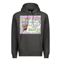 Charcoal Heather fueled by iced coffee and anxiety Premium Hoodie - MaliasSmallBusiness