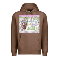 Chestnut fueled by iced coffee and anxiety Premium Hoodie - MaliasSmallBusiness
