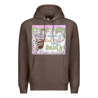 Coffee fueled by iced coffee and anxiety Premium Hoodie - MaliasSmallBusiness