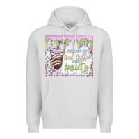 Dove Grey fueled by iced coffee and anxiety Premium Hoodie - MaliasSmallBusiness