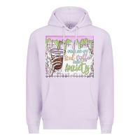 Lilac fueled by iced coffee and anxiety Premium Hoodie - MaliasSmallBusiness