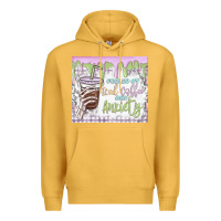 Mustard fueled by iced coffee and anxiety Premium Hoodie - MaliasSmallBusiness
