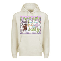 Oatmeal Heather fueled by iced coffee and anxiety Premium Hoodie - MaliasSmallBusiness