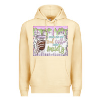 Pina Colada fueled by iced coffee and anxiety Premium Hoodie - MaliasSmallBusiness