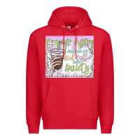 Red fueled by iced coffee and anxiety Premium Hoodie - MaliasSmallBusiness