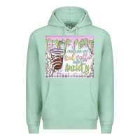 Seafoam fueled by iced coffee and anxiety Premium Hoodie - MaliasSmallBusiness