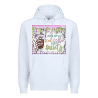White fueled by iced coffee and anxiety Premium Hoodie - MaliasSmallBusiness