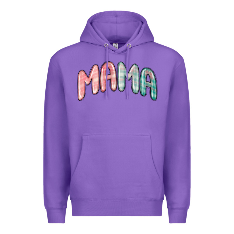 Mama Christmas Plaid Premium Hoodie by MaliasSmallBusiness | Teevron