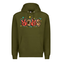 Army Green 2024 stars and leopard Premium Hoodie - MaliasSmallBusiness