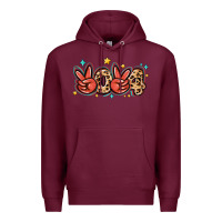 Burgundy 2024 stars and leopard Premium Hoodie - MaliasSmallBusiness
