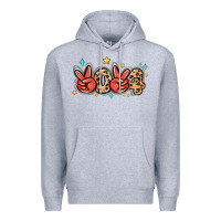 Heather Grey 2024 stars and leopard Premium Hoodie - MaliasSmallBusiness