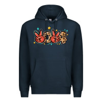 Navy 2024 stars and leopard Premium Hoodie - MaliasSmallBusiness