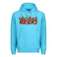 Ocean Blue 2024 stars and leopard Premium Hoodie - MaliasSmallBusiness