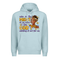 Blue Mist even in the midst of my storm i see god working it Premium Hoodie - MaliasSmallBusiness