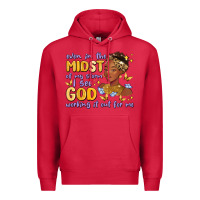 Cardinal even in the midst of my storm i see god working it Premium Hoodie - MaliasSmallBusiness