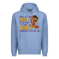 Colony Blue even in the midst of my storm i see god working it Premium Hoodie - MaliasSmallBusiness