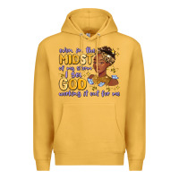 Mustard even in the midst of my storm i see god working it Premium Hoodie - MaliasSmallBusiness