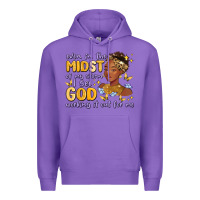Purple even in the midst of my storm i see god working it Premium Hoodie - MaliasSmallBusiness
