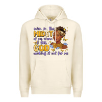 Tofu even in the midst of my storm i see god working it Premium Hoodie - MaliasSmallBusiness