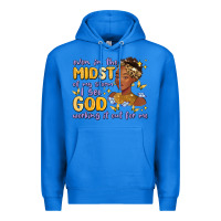 True Royal even in the midst of my storm i see god working it Premium Hoodie - MaliasSmallBusiness