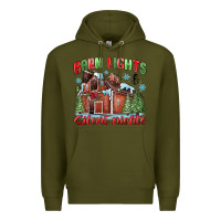 Army Green barn lights and silent nights Premium Hoodie - MaliasSmallBusiness