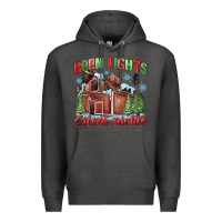 Charcoal Heather barn lights and silent nights Premium Hoodie - MaliasSmallBusiness