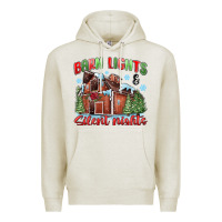 Oatmeal Heather barn lights and silent nights Premium Hoodie - MaliasSmallBusiness