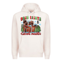 Pale Pink barn lights and silent nights Premium Hoodie - MaliasSmallBusiness