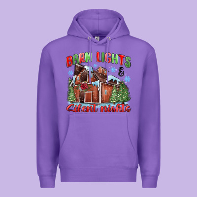 Premium Hoodie barn lights and silent nights