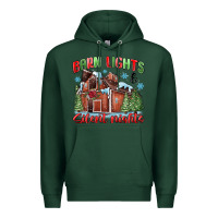 Sports Green barn lights and silent nights Premium Hoodie - MaliasSmallBusiness