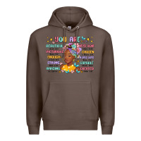 Coffee you are beautiful victorious enough strong Premium Hoodie - MaliasSmallBusiness