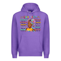 Purple you are beautiful victorious enough strong Premium Hoodie - MaliasSmallBusiness
