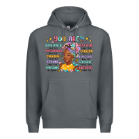 Rock you are beautiful victorious enough strong Premium Hoodie - MaliasSmallBusiness