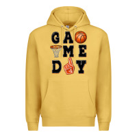 Antique Gold basketball game day Premium Hoodie - MaliasSmallBusiness