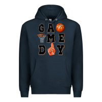 Navy basketball game day Premium Hoodie - MaliasSmallBusiness