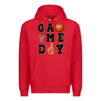 Red basketball game day Premium Hoodie - MaliasSmallBusiness
