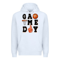White basketball game day Premium Hoodie - MaliasSmallBusiness